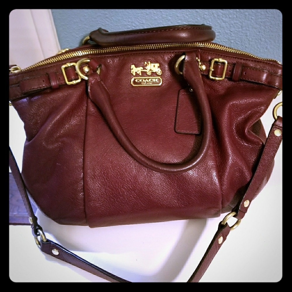 Gorgeous wine red Coach